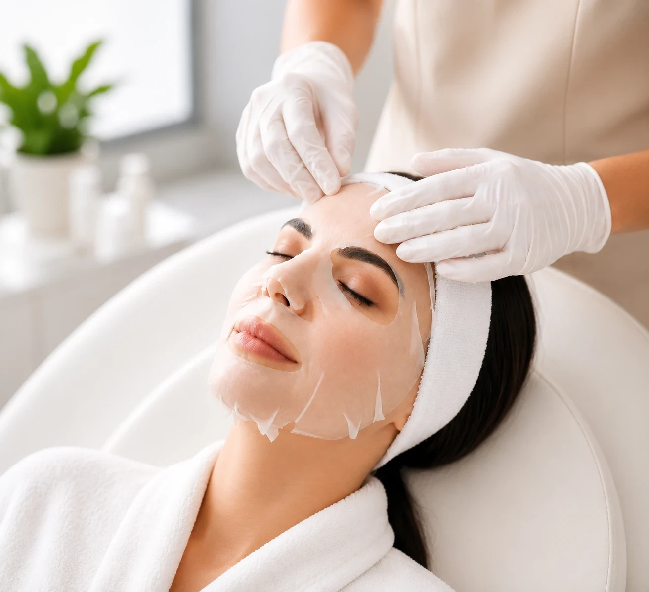 Facial treatment with licensed esthetician