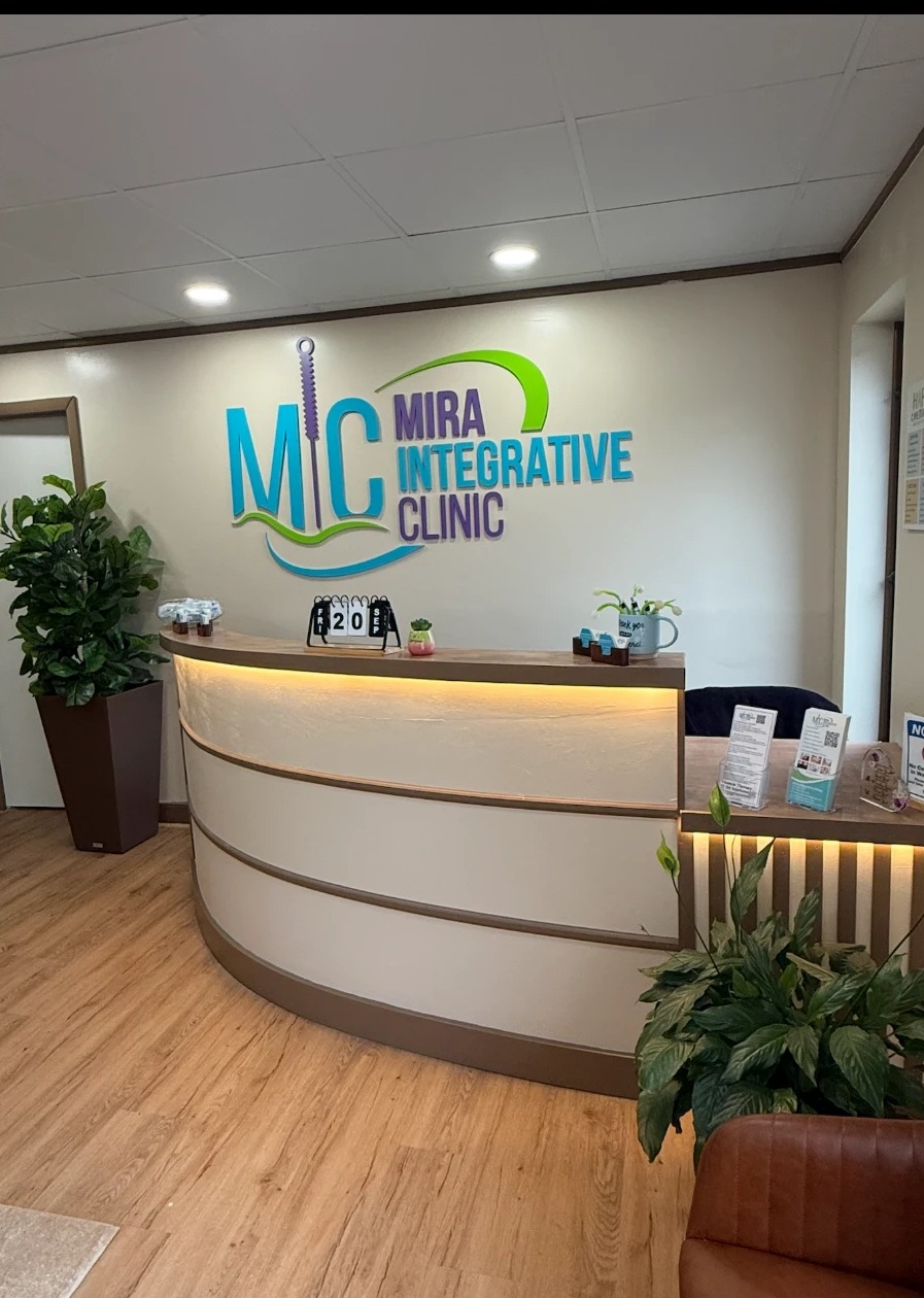 The reception desk at MIRA Integrative Clinic